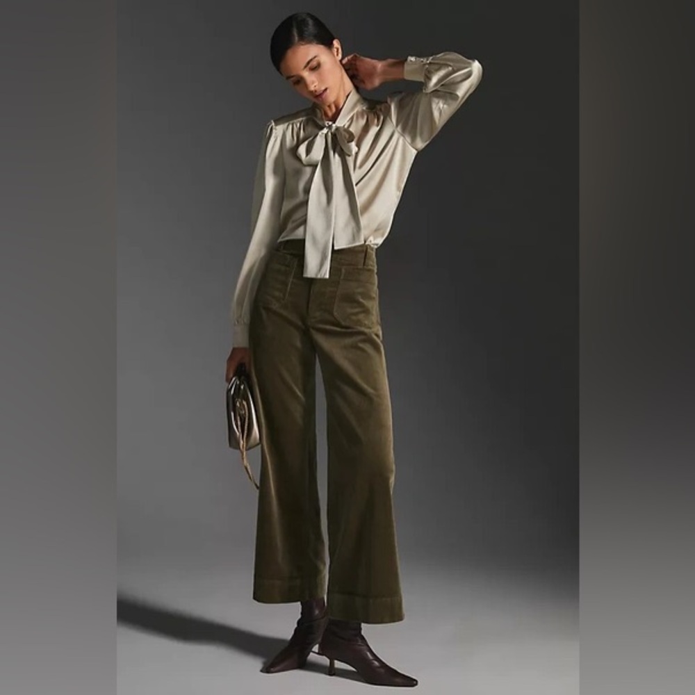 Maeve Olive Cropped Pants